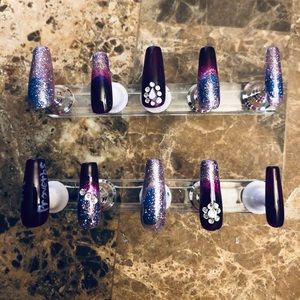 Purple press on nails